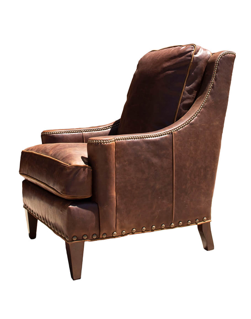 Stella Western Leather Accent Chair made in the USA - Your Western Decor