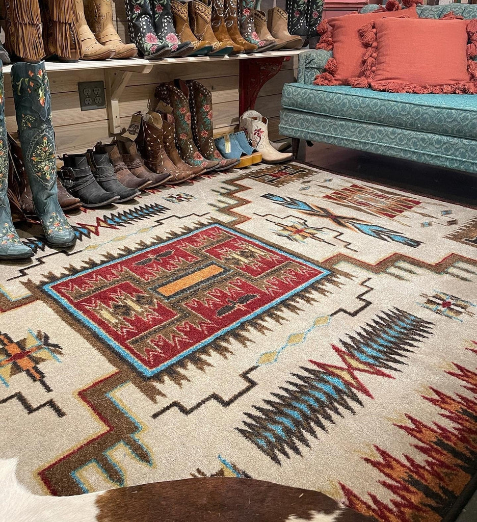 storm catcher Southwest oversized area rug - made in the USA - Your Western Decor