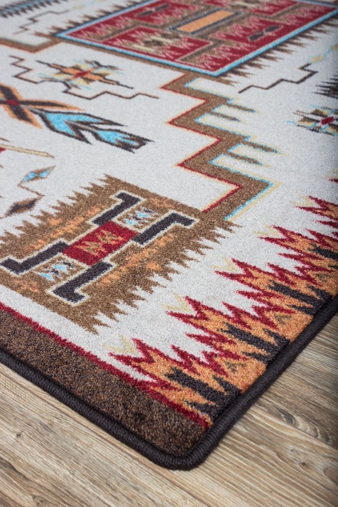 Storm Catcher Southwestern Area Rug Detail - Made in the USA - Your Western Decor
