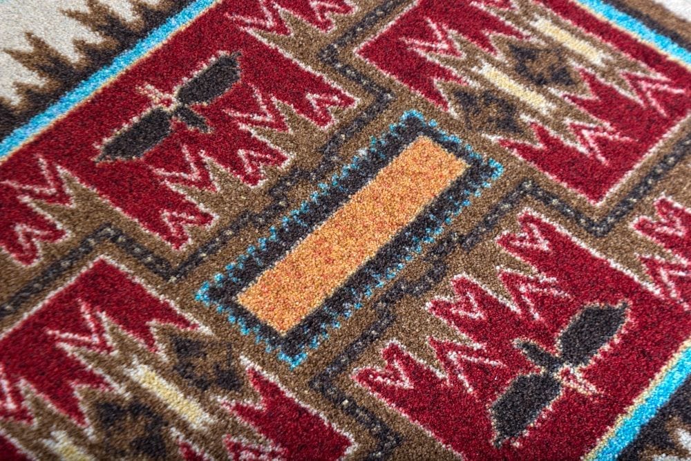 Storm Catcher Southwestern Area Rug Carpet Detail - Made in the USA - Your Western Decor
