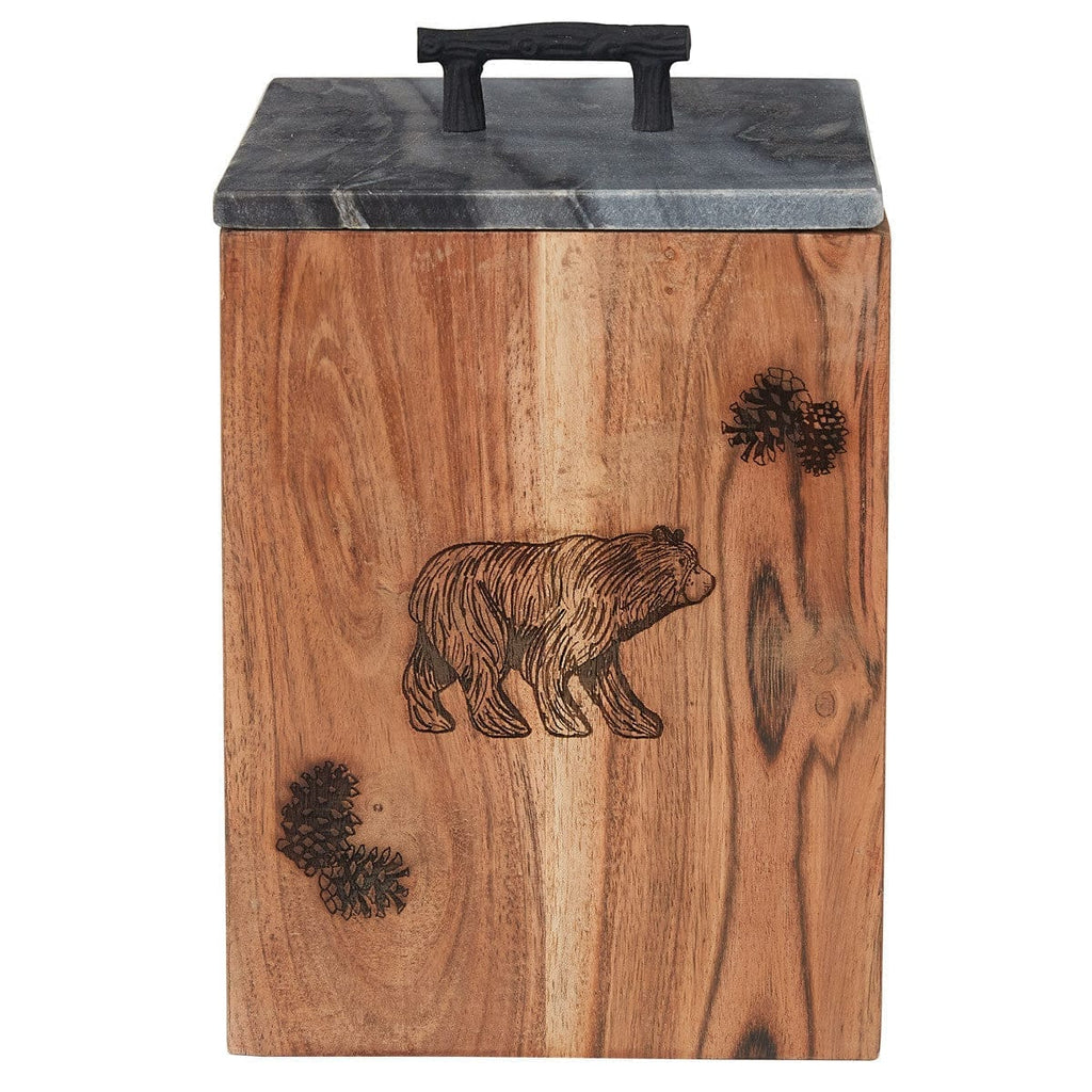 Summit Ridge Engraved Pine & Marble Canisters - Your Western Decor