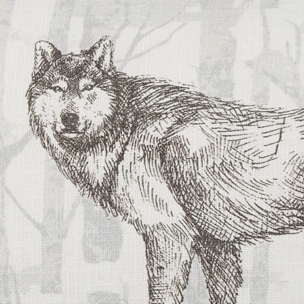Summit Wildlife Wolf Accent Pillow printed detail - Your Western Decor