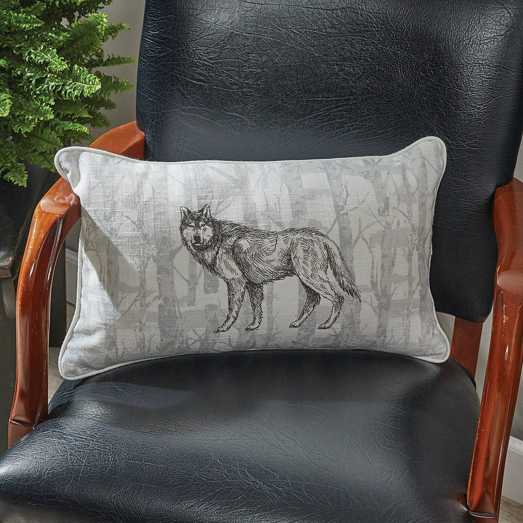 Summit Wildlife Wolf Accent Pillow feather fill - Your Western Decor