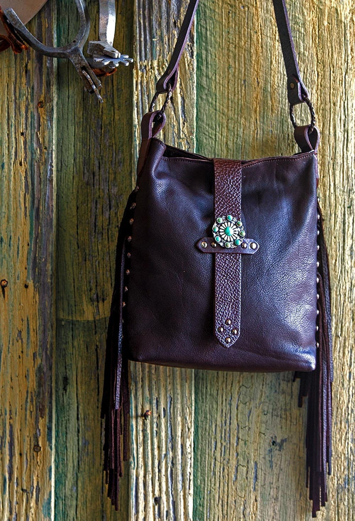 Taos Leather Concho Bag handmade in the USA - Your Western Decor