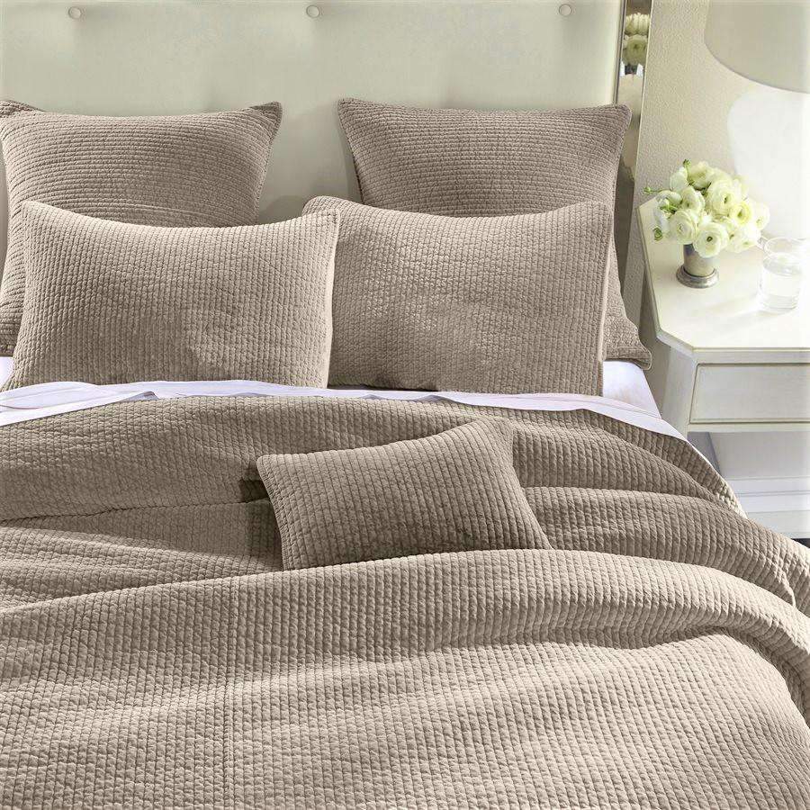 taupe cotton coverlet