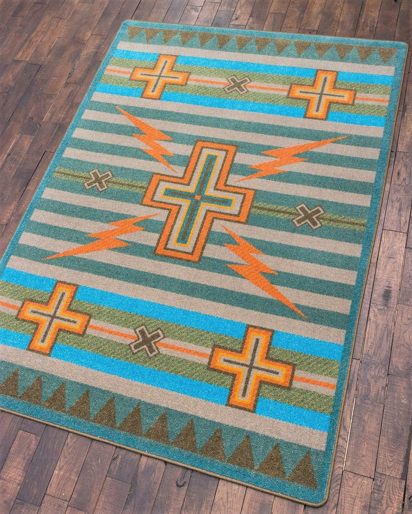 Tempest Turquoise Rugs & Runners - Made in the USA - Your Western Decor