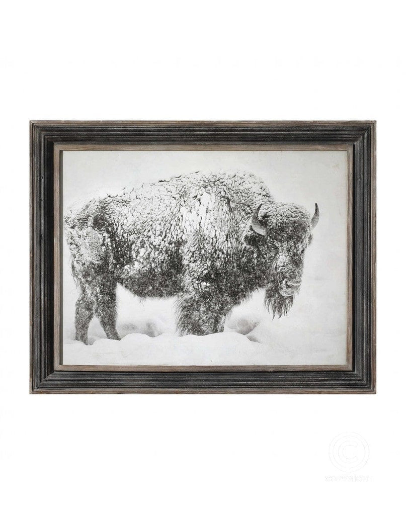 "The Storm" Framed Buffalo Art - Your Western Decor, LLC
