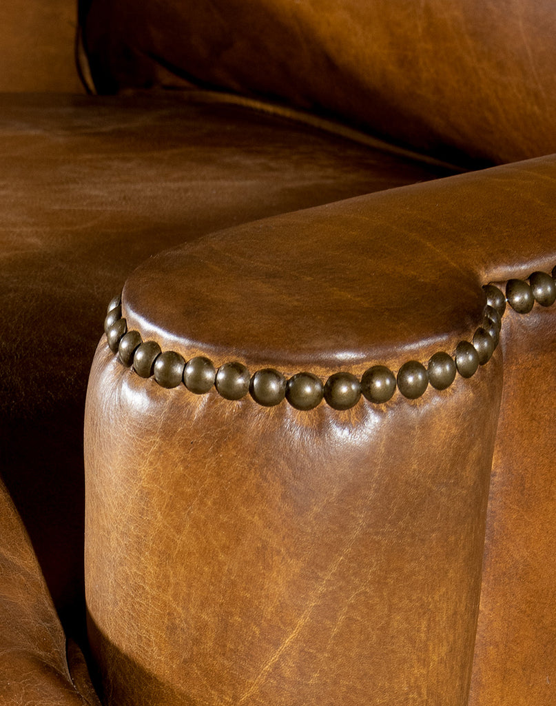 Time-Worn Leather Western Chair - American Made Luxury Leather Furniture - Your Western Decor