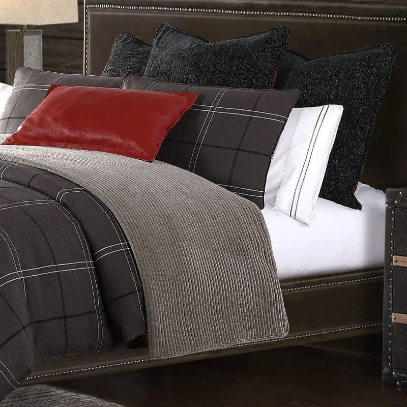Timberline Lodge Grey Plaid Comforter Set -Your Western Decor