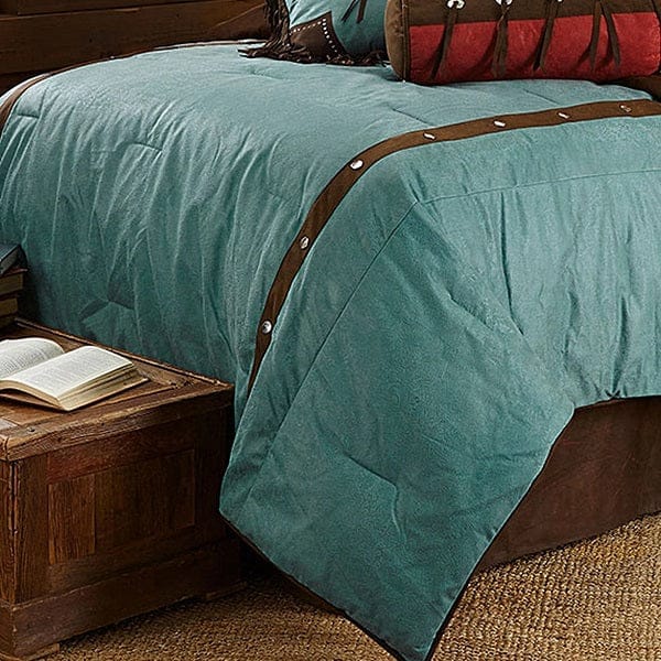 Turquoise Tooled Western Comforter - Your Western Decor