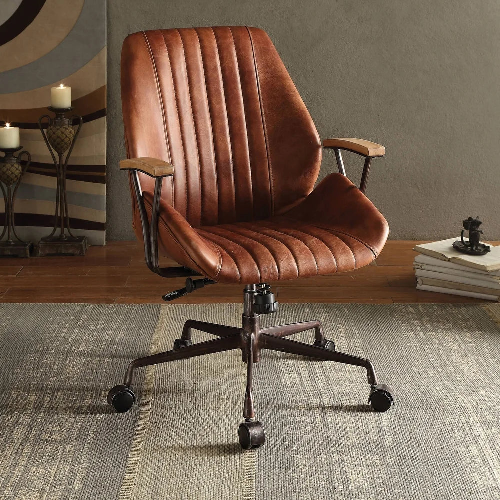 Top Grain Leather Desk Chair - Your Western Decor