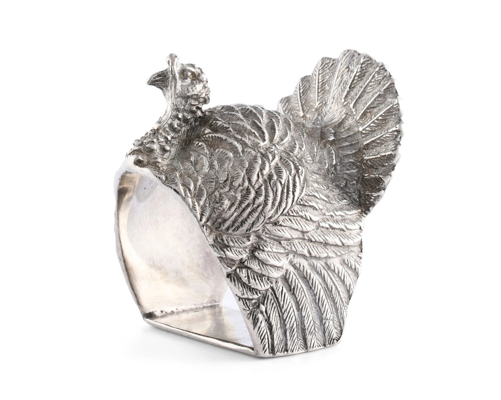 Festive Pewter Turkey Napkin Ring - Your Western Decor