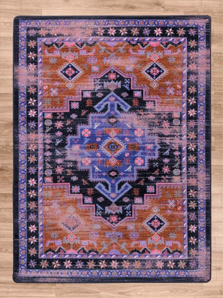 Distressed Turkish Nights Area Rugs Detail. Made in the USA. Your Western Decor, LLC