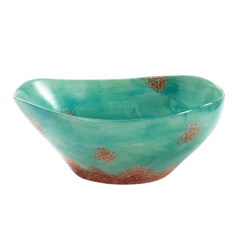Turquoise Patina Serving Bowl - Your Western Decor