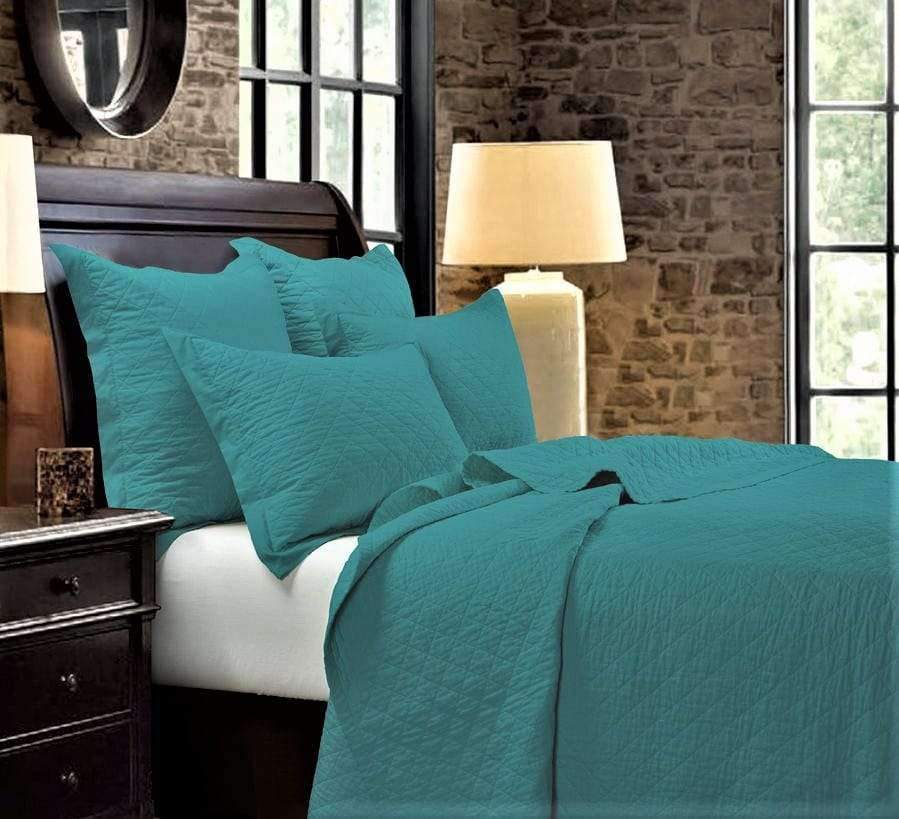 Diamond Quilted Quilts in Turquoise - Your Western Decor, LLC