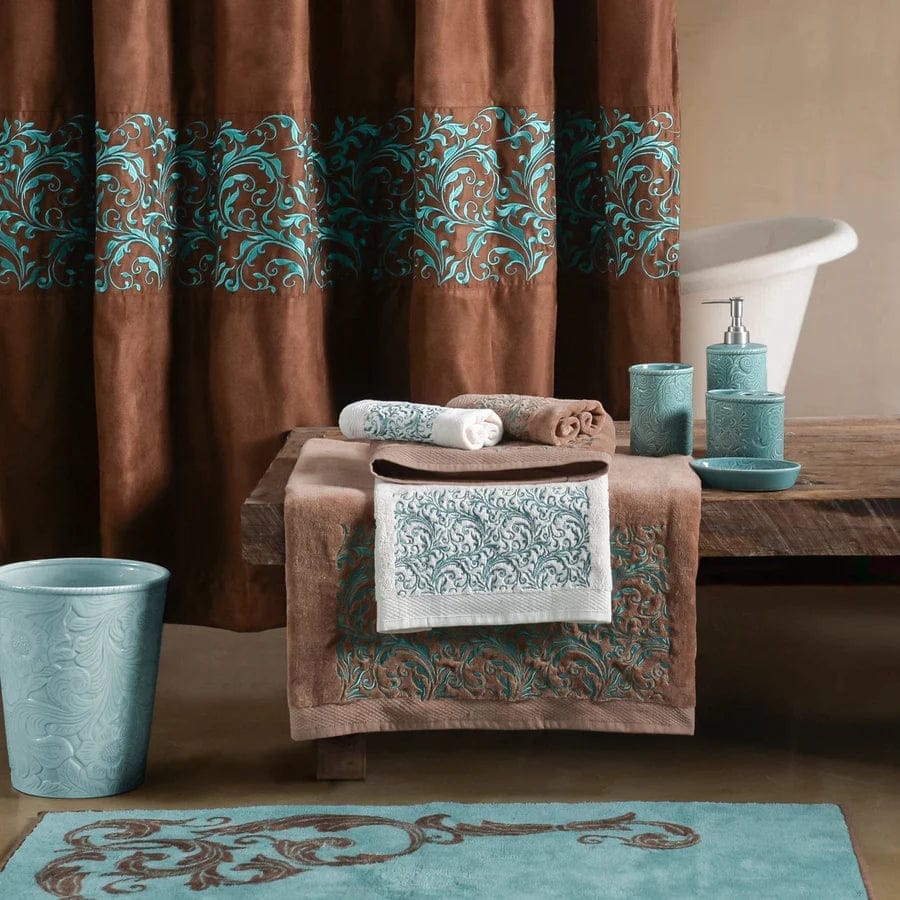 Western Scroll Turquoise Bathroom Collection - Your Western Decor