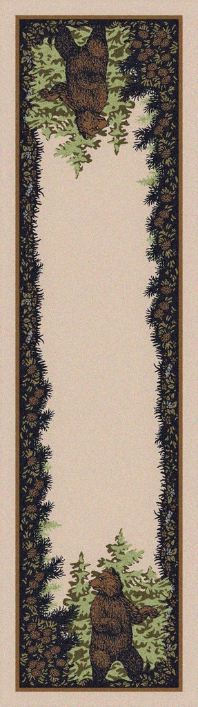 Twin Bears Lodge Floor Runner - Made in the USA - Your Western Decor, LLC