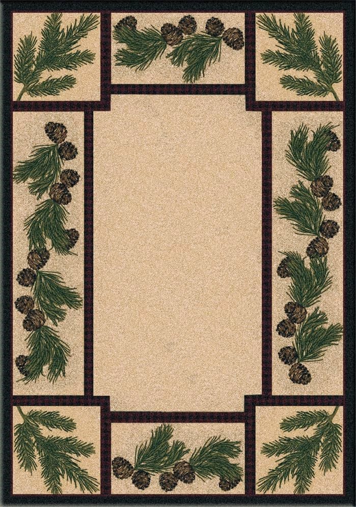 Valley Forest Pine Cone Area Rugs - Made in the USA - Your Western Decor, LLC