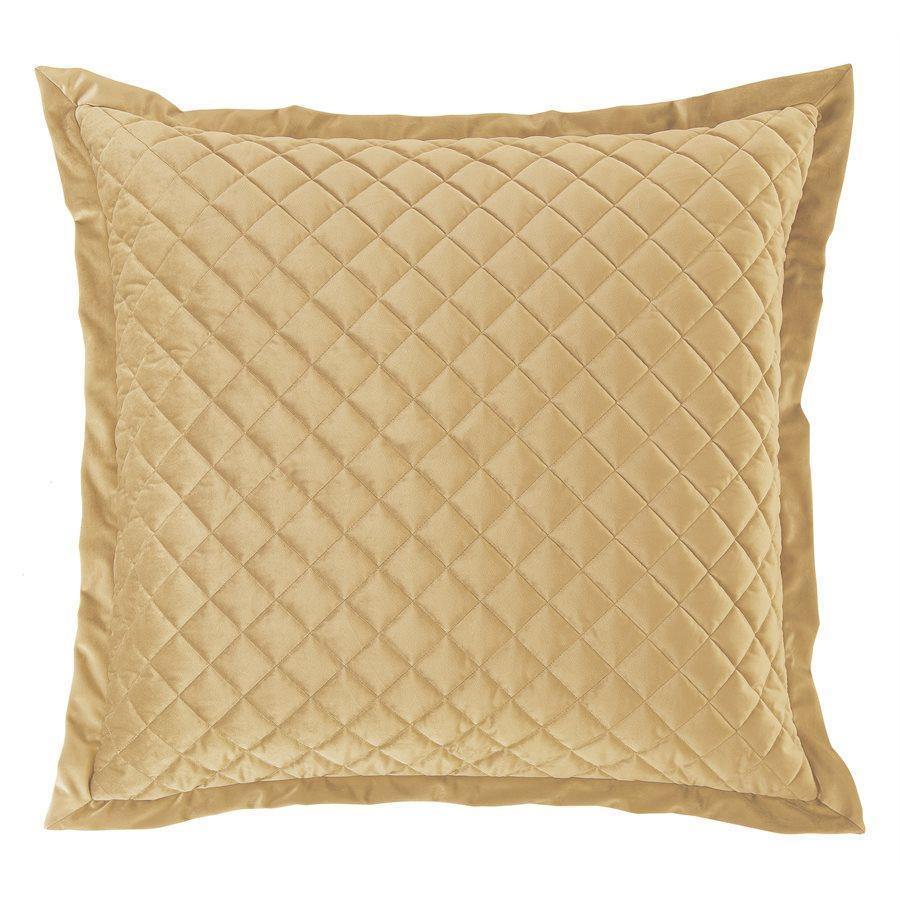Velvet Diamond Quilted Euro Sham in Gold from HiEnd Accents