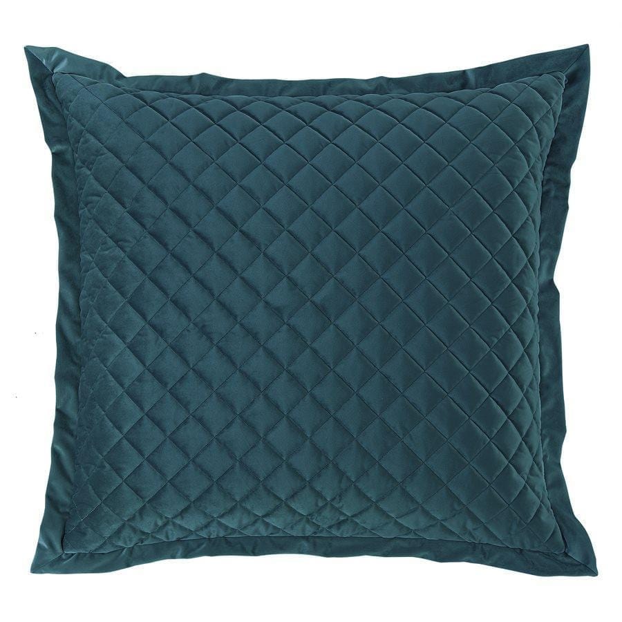 Velvet Diamond Quilted Euro Sham in Teal from HiEnd Accents