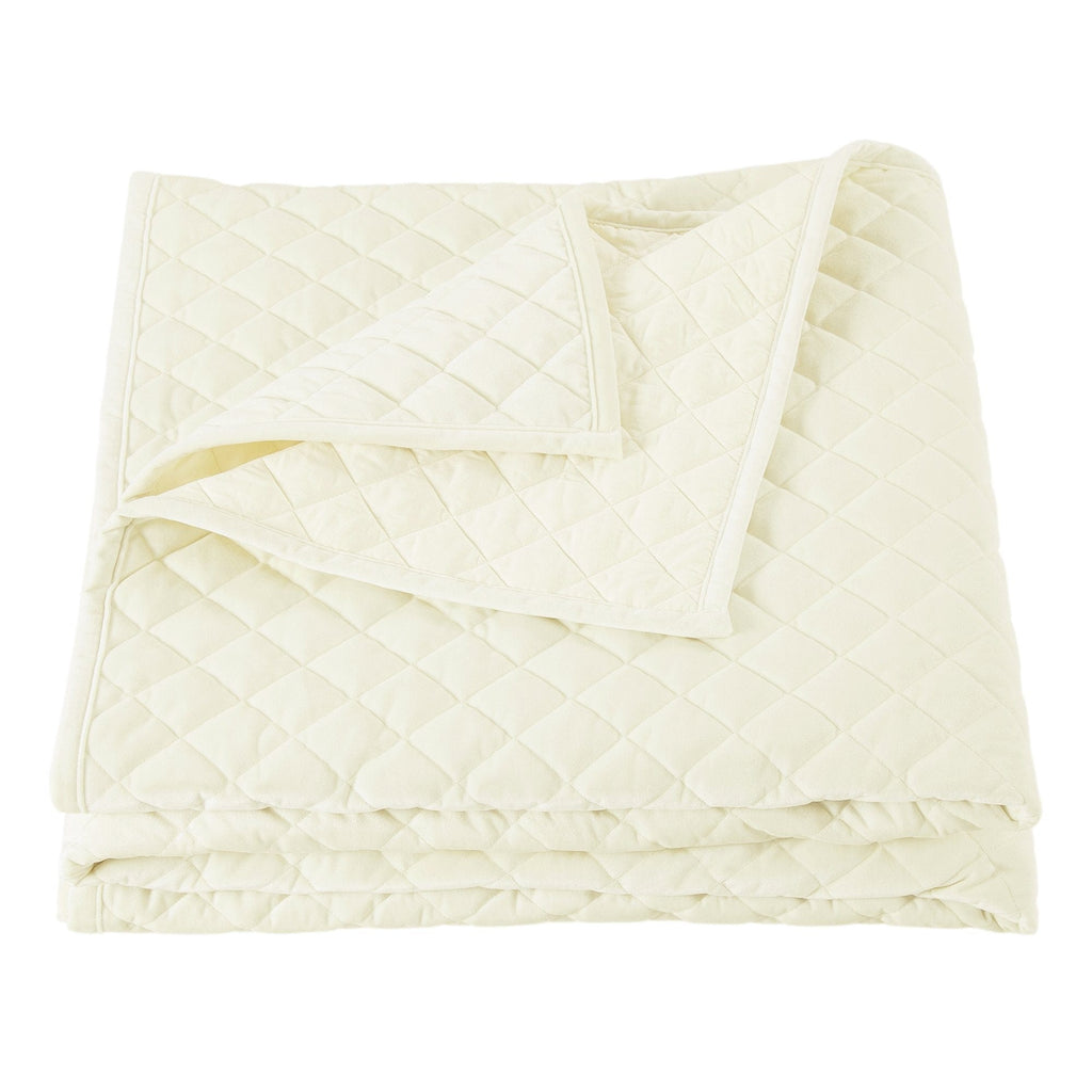 Velvet Diamond Quilt in Cream color from HiEnd Accents