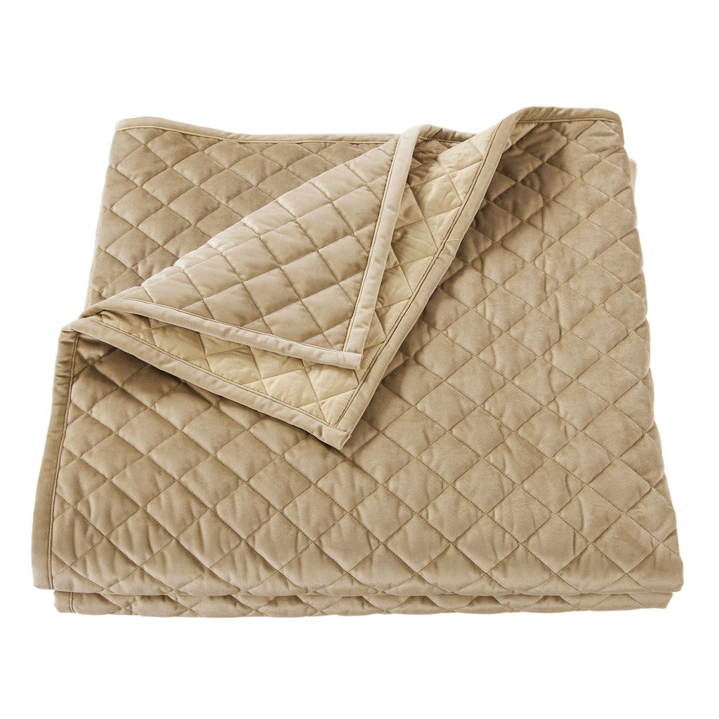 Velvet Diamond Quilt in Oatmeal color from HiEnd Accents