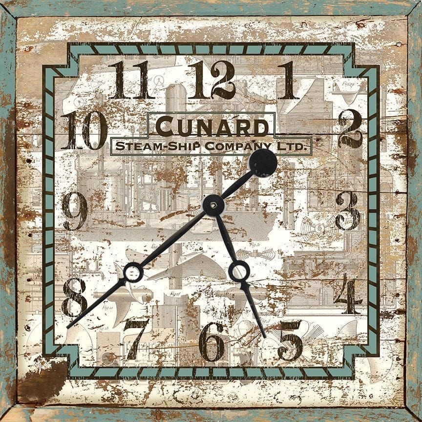 Cunard Steam-Ship Company Vintage Clock made in the USA - Cunard Steam-Ship Company Vintage Clock - made in the USA - Cunard Steam-Ship Company Vintage Clock