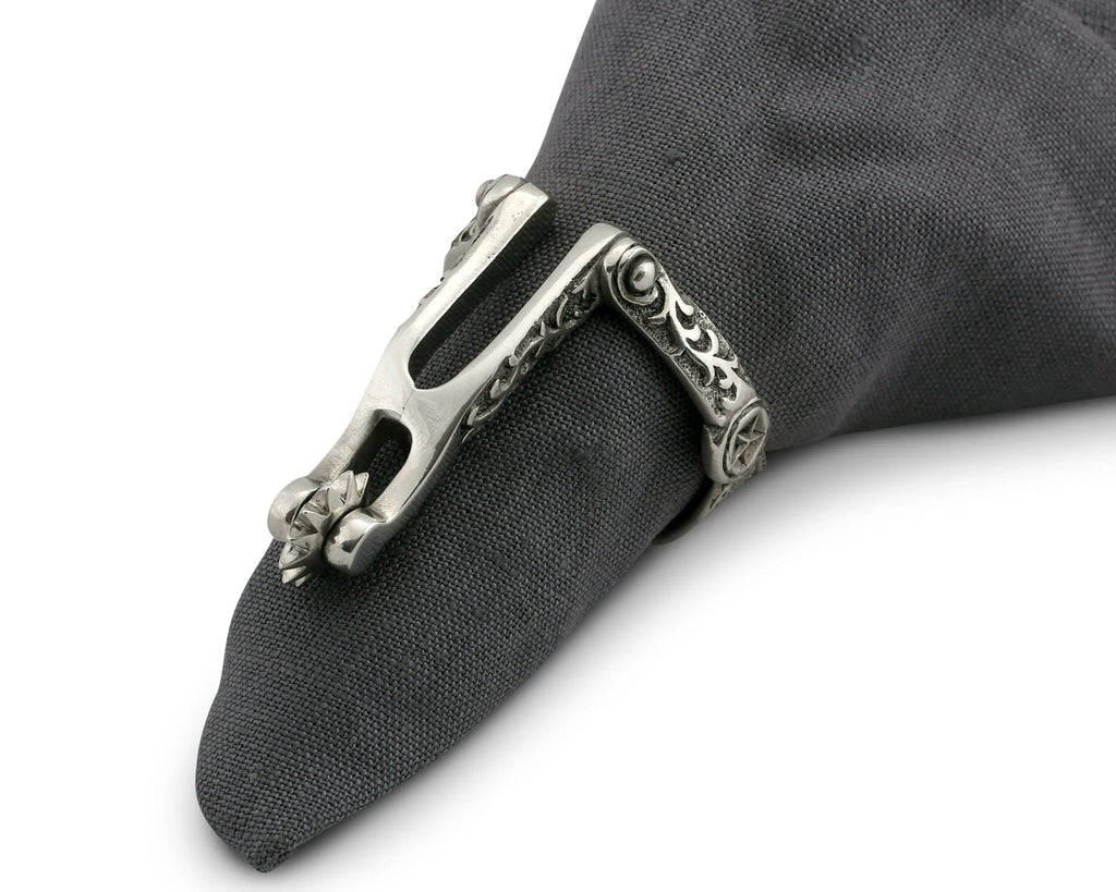 Pewter Western Spurs Napkin Ring - Your Western Decor