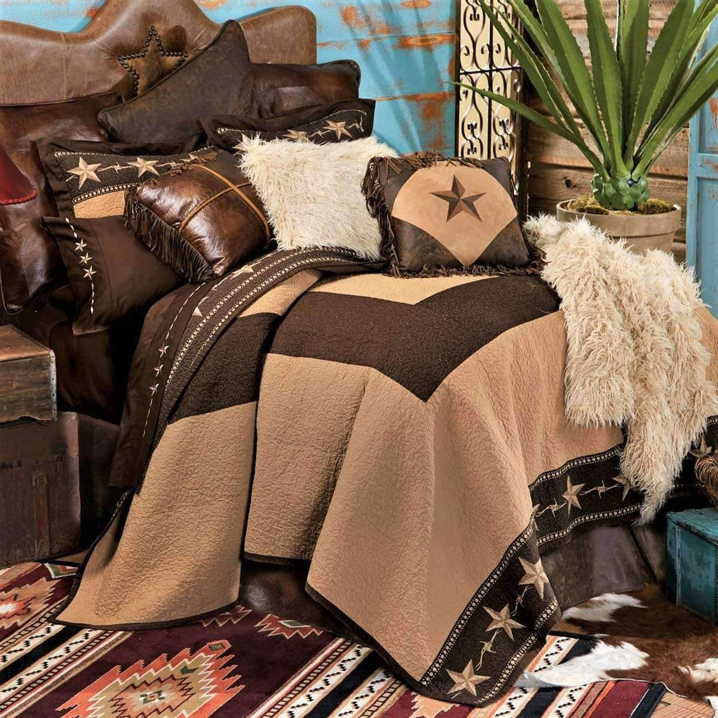 Chocolate color western star sheets - Your Western Decor