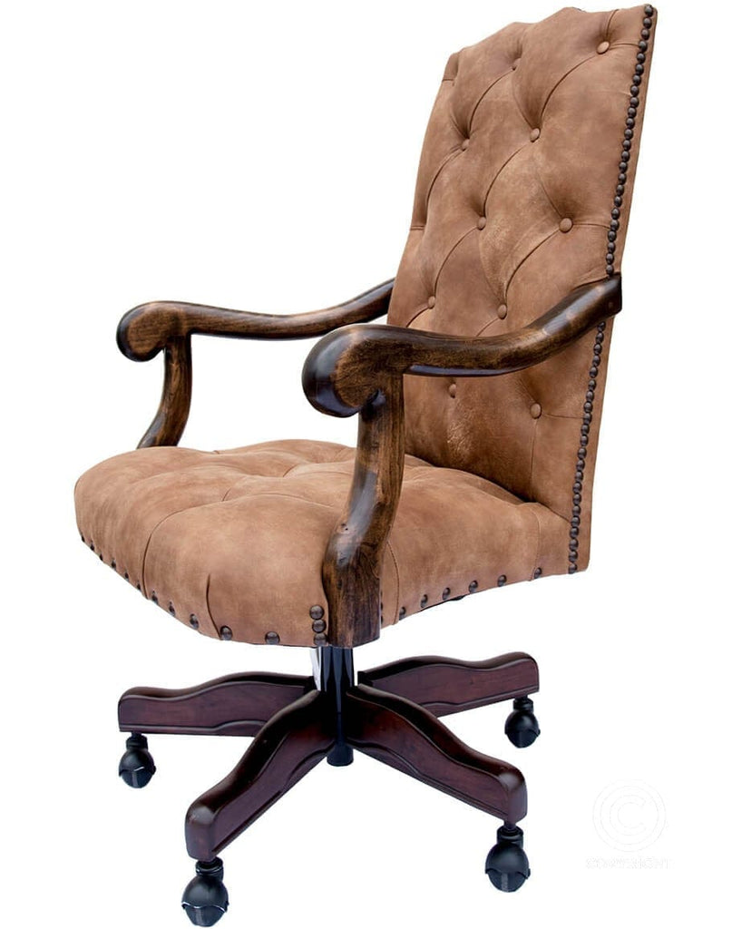 Western Trails Leather Office Chair - Your Western Decor, LLC
