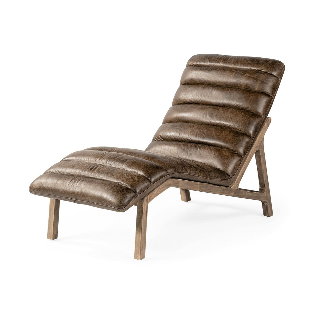 Whiskey Leather Chaise Lounge Living Room & Family Room Your Western Decor, LLC