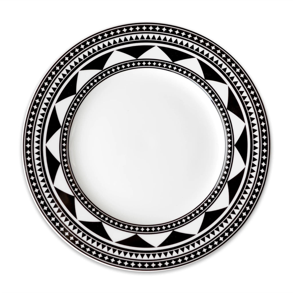 White diamond porcelain dinner plate - Your Western Decor