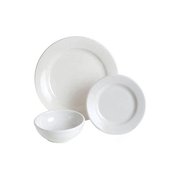 3-pc White Dinnerware Set - Made in the USA - Your Western Decor