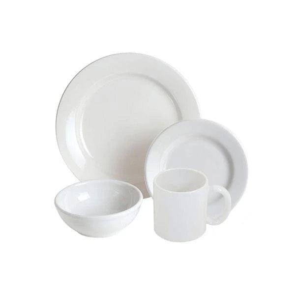 4-pc White Dinnerware Set - Made in the USA - Your Western Decor