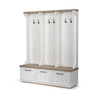 Hearthstone farmhouse hall tree with hooks drawers and rustic storage