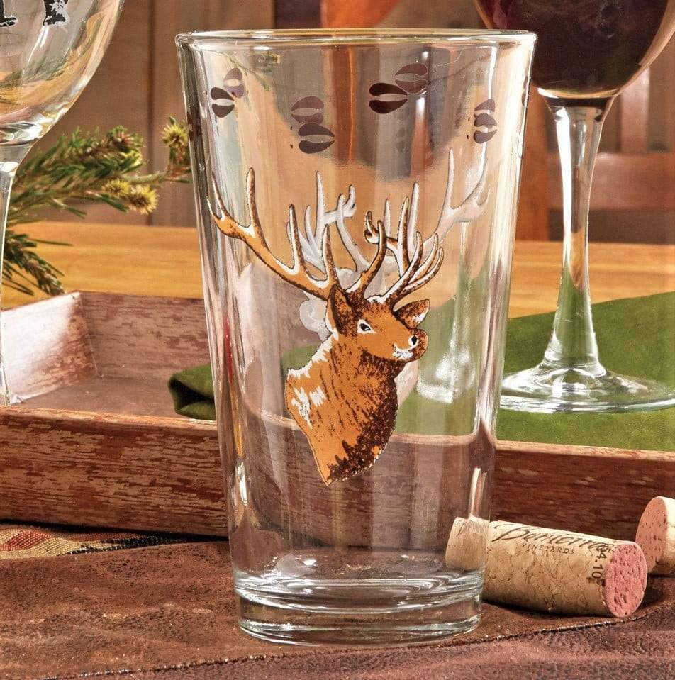 Beer glass with elk graphic - made in the USA - Your Western Decor