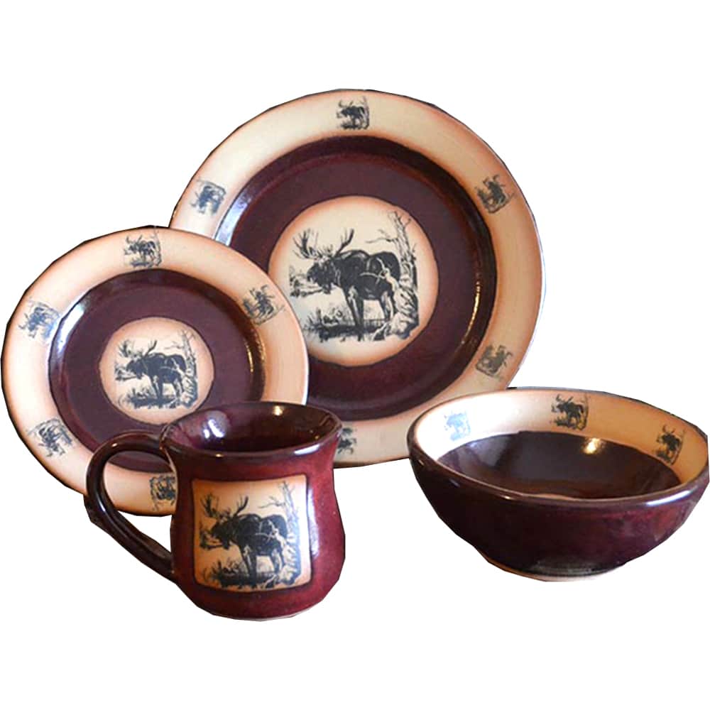 Wilderness Moose Dinnerware made in the USA - Your Western Decor