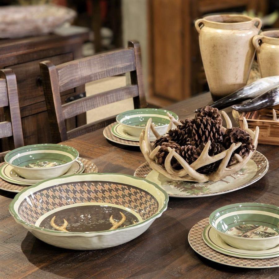 Wildlife Lodge Dinnerware and serving pieces 14-pc set 