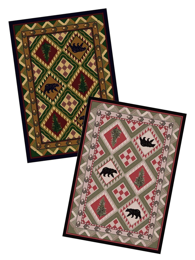 Quilted Forest Cabin Rugs - Made in the USA - Your Western Decor, LLC