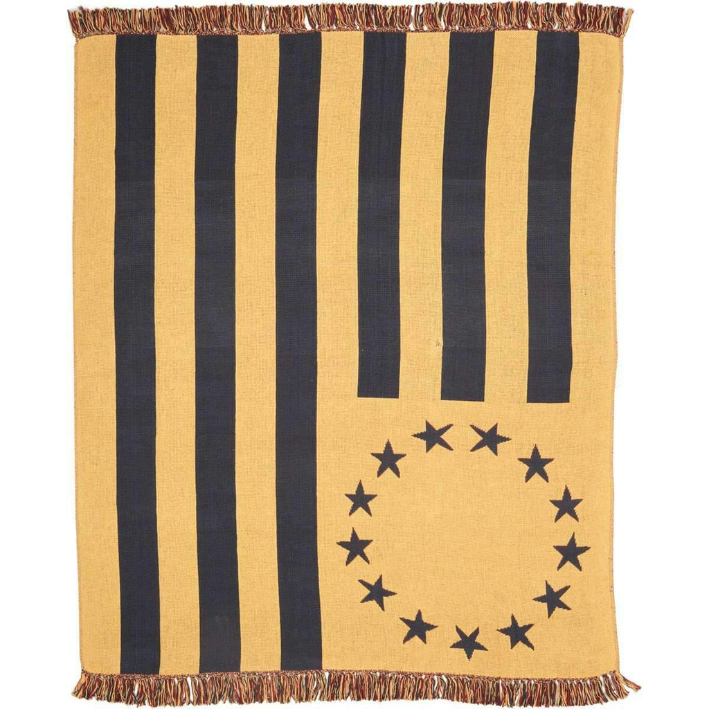 American flag woven throw blanket - Reverse