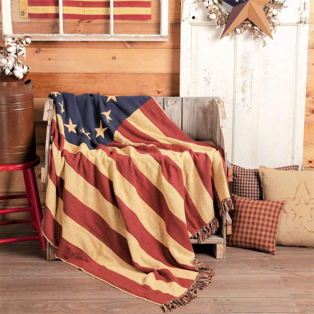 American flag woven throw blanket - Your Western Decor