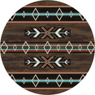 X's and Diamonds Round Area Rug made in the USA - Your Western Decor