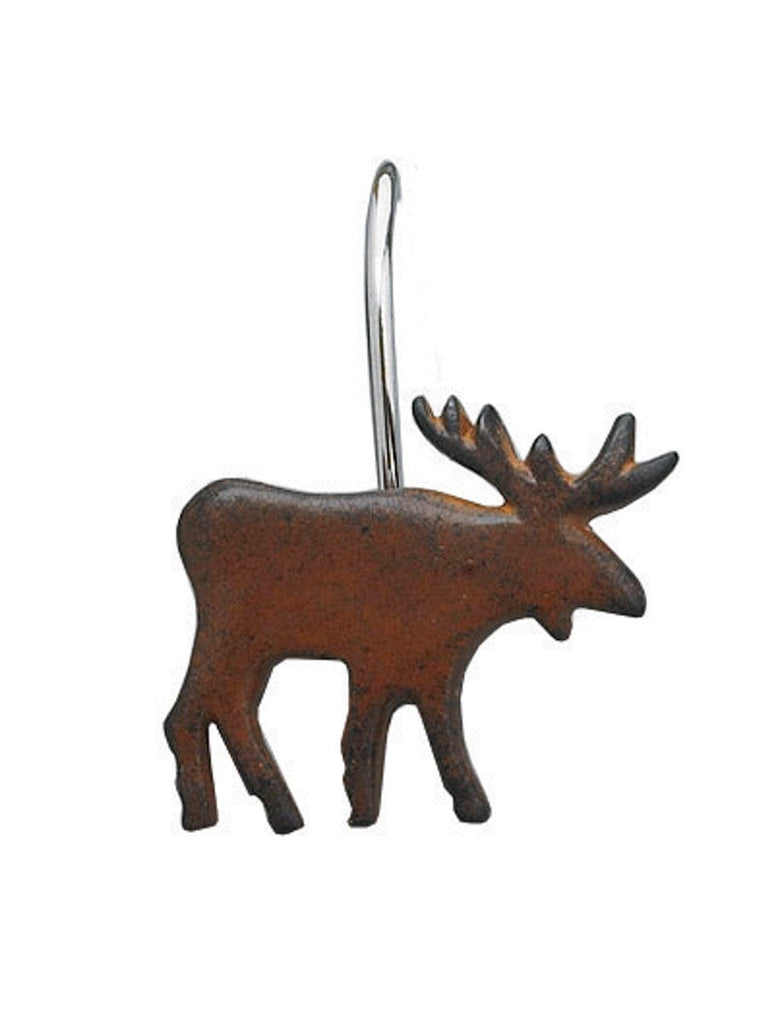 Rustic Moose Shower Curtain Hooks - Your Western Decor