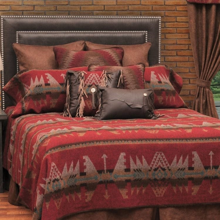 Yosemite Bedding Collection - Carbon Grey Faux Leather Headboard - Your Western Decor, LLC