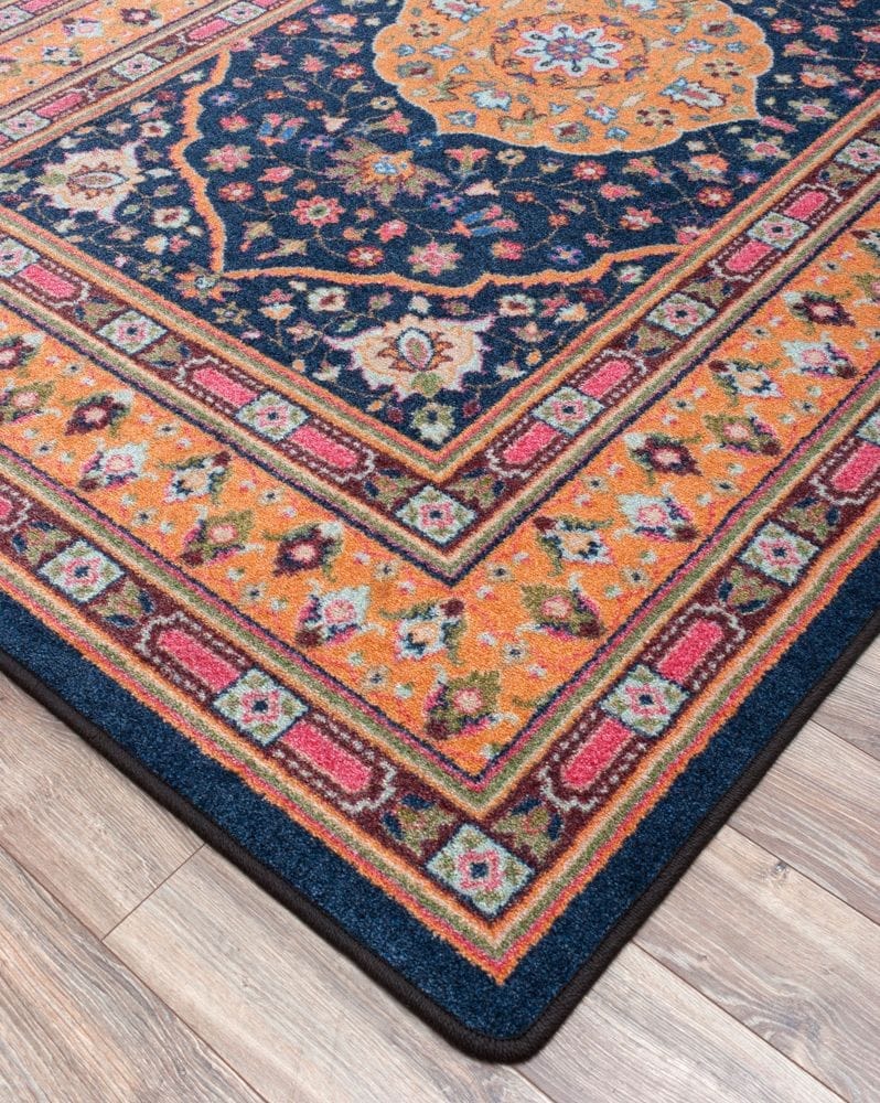 Zanza Bloom Rug Collection Area Rug Corner Detail - Made in the USA - Your Western Decor, LLC