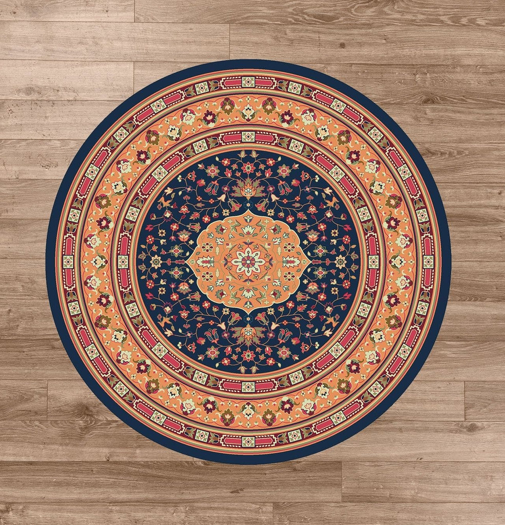 Zanza Bloom Rug Collection 8' Round Area Rug - Made in the USA - Your Western Decor, LLC